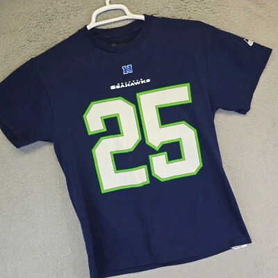 Seattle Seahawks Shirt Adults M Blue #25 Richard Sherman NFL Football Sports - Image 1 of 4
