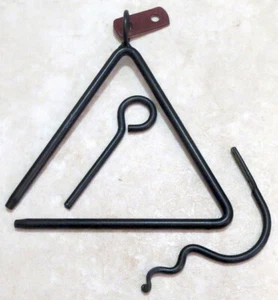 Amish Blacksmith Iron Outdoor Dinner Bell, Black Coated Top Quality Made iby A&L - Picture 1 of 3