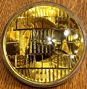 Vintage GE Amber Lens Sealed Beam Lamp 6V Spot Fog Light Hot Rat Rod #A35 - Picture 1 of 9