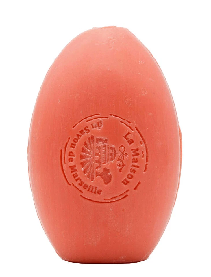 LA MAISON DU SAVON DE MARSEILLE Ersatzseife Erdbeer Rhabarbar für Drehseifenhalter Savon Rotatif 270g