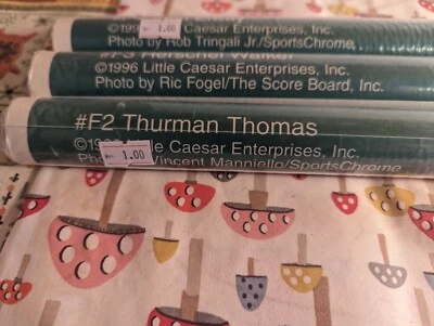 Lote de carteles de Little Caesars NFL 1996. John Elway, Thurman Thomas, Herschel Walker  Foto 1 de 4