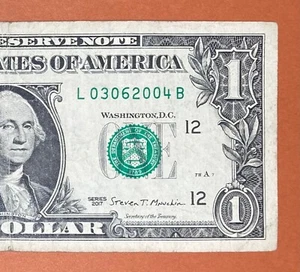 March 6, 2004 ; 3 June 2004 ( L 03062004 B ) Birthday Note $1 One Dollar Bill - Picture 1 of 3