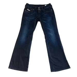 Womens Diesel Bootcut Jeans Low Rise Stretch Dark Blue Wash Ronhar W28 L29 - Picture 1 of 12