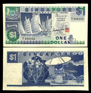Singapore 1 Dollar Banknote World Paper Money UNC Currency Bill Note - Picture 1 of 1