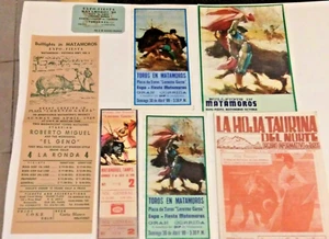 BULLFIGHTING lot of MEXICAN PROGRAMS, TICKET, FLYERS, BOOKLET ELOY CAVAZOS - Picture 1 of 11
