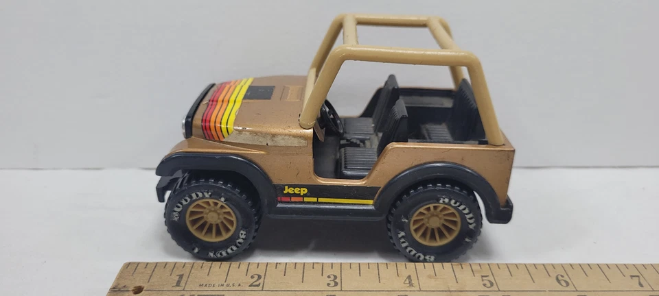 Jeep Buddy L marrón dorado tostado 4x4 acero prensado raro de colección Foto 1 de 4