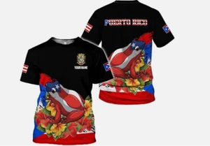 Custom Puerto Rico Flag Shirt Boricua Puerto Rican Shirts Puerto Rican Pride Tee - Picture 1 of 4