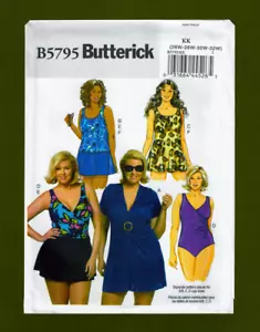 Swimsuits, Swim Tops & Briefs Sewing Pattern (Plus Sizes 26W-32W) Butterick 5795 - Picture 1 of 8