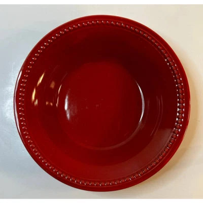 Pier 1 Imports Spice Route Pimentón/Rojo 8.25" Borde Redondo Cuentas Sopa/Ensaladera Cuenco  Foto 1 de 4