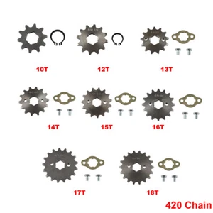 420 Chain 20mm 10T-18T Front Sprocket For ATV Pit Bike Lifan YX Loncin 125 140cc - Picture 1 of 13