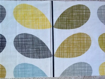 168cm L x 72cm Wide Orla Kiely Scribble Stem in Seagrass Lightweight Cotton New - Image 1 of 4