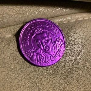 Nick Cage Rare Purple bacchus 2002 actor Mardi Gras Doubloon New Orleans - Picture 1 of 2