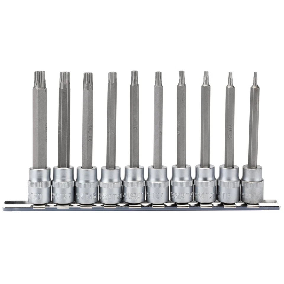 Draper 16310 TX-STAR® Socket Bit Set 3/8" Sq. Dr. 100mm 10 Piece - Image 1 of 1