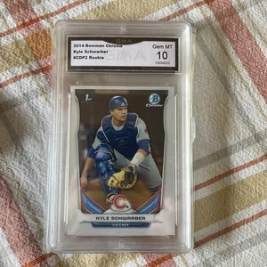 2014 Bowman Chrome Draft Picks #CDP2 Kyle Schwarber Rookie RC GMA 10 - Picture 1 of 2