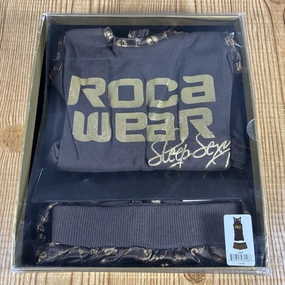 NEW Y2K ROCAWEAR Womens Large 2pc Sleepwear Set Sleep Sexy Tank Top Shorts 90s - Image 1 of 4