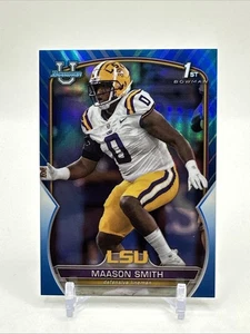 2022 Bowman University Chrome #9 Maason Smith Blue Refractor #/199 - Bild 1 von 2