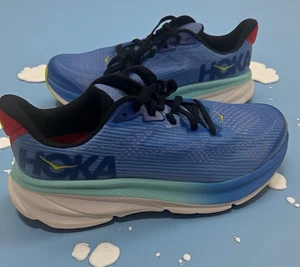 Hoka Clifton 9 Youth Sz 5.5Y MD Sneakers Cerise Blue - Picture 1 of 11