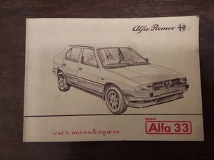 ALFA ROMEO   ALFA 33     USO E MANUTENZIONE - Foto 1 di 6