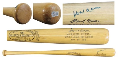 Braves Hank Aaron Firmado H&B Louisville Slugger Jugador Modelo Bate BAS #AE13991 Foto 1 de 4