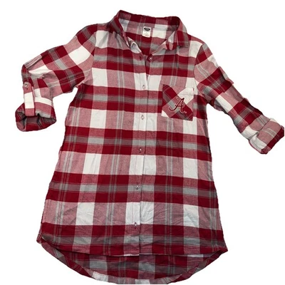 Alabama Crimson Roll Tide Flannel Shirt Womens Small NCAA Football NWT - Image 1 of 4