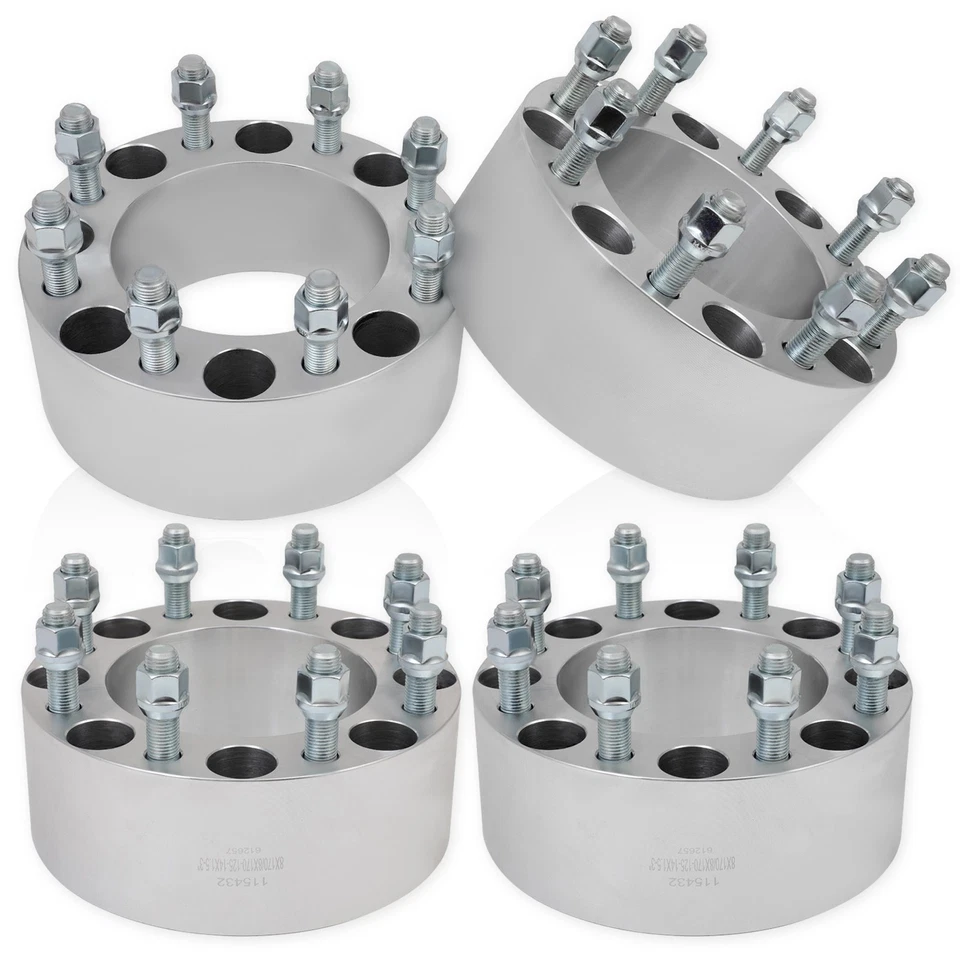 4 Pcs 14x1.5 Wheel Spacers 3" 8x170 For 2003-2025 Ford F-250 F-350 Super Duty Foto 1 de 4