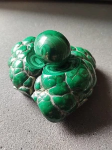 Vintage Polished Malachite Vide Pochche/Dish And Egg. Chunky Piece - Picture 1 of 6