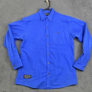 Camisa Vermont Flannel Co Para Hombres Grande Azul Franela Botón Delantero Hecha en EE. UU. Bolsillo - Imagen 1 de 12