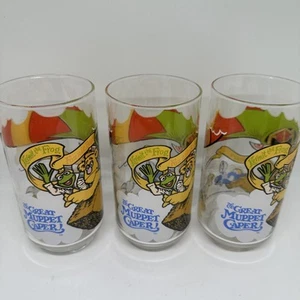 3 Stück 1981 McDonalds Gläser Becher Kermit Fozzy Gonzo Great Muppet Caper - Bild 1 von 14