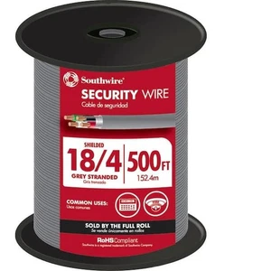Southwire 500 piedi 18/4 grigio filo CU CL3R cavo di sicurezza schermato - Foto 1 di 4