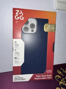Coque Zagg Soho Snap pour iPhone 16 Pro Max 6,9" bleu marine/gris Magsafe Otterbox - Photo 1 sur 4