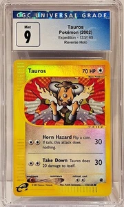 TAUROS REVERSE HOLO EXPEDITION BASE SET 133/165 CGC 9 MINT - Picture 1 of 2