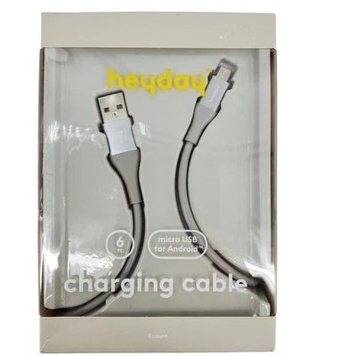 heyday 6 Foot Micro USB Charging Cable For Android New In Box - Image 1 of 4