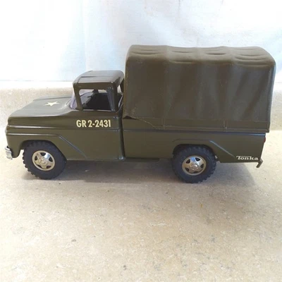 Camión de transporte de tropas del ejército Tonka de colección, vehículo de juguete de acero prensado, 1962-63 Foto 1 de 4