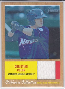 Christian Colon Kansas City 2011 Topps Heritage Clubhouse Game-Used Blue Tint - Picture 1 of 1