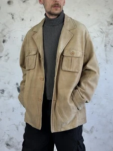 Vintage Camel Active Leather Jacket Size XL - XXL 56 - Picture 1 of 9