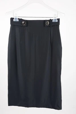 Massimo Dutti женская юбка США 8 ЕС 40 темно-синий шерсти карандаш кнопки карьера новый с Ярлыками - Изображение 1 из 4