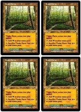 4x TINDER FARM magic INVASION RED WHITE GREEN DUAL LAND MINT PLAYSET CARD LOT