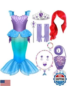 Disfraz de Sirena de Halloween Spooktacular Creations para Niña, Sirenita Azul - Imagen 1 de 5