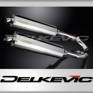 Honda RVT1000R 2000-2001 Delkevic Slip On 18" Oval Stainless Exhaust Muffler Kit - Picture 1 of 5