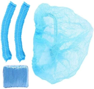 100pc Disposable Cap 21'' with Elastic Stretch Band for Medical Labs Nurse SPA - Image 1 of 4
