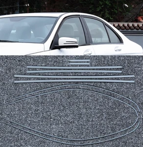 Fits Benz C-Class 2007-2014 Titanium black Windows Strip Sill Molding Cover Trim - Picture 1 of 5