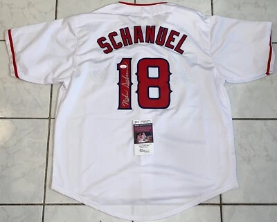 Nolan Schanuel Signed Autographed Los Angeles Angels Custom Jersey JSA - Image 1 of 2