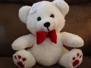 Kids of America Sparkling White Teddy Bear Plush Stuffed Animal 12" 2001~ LN - Picture 1 of 6