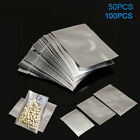100PCS Mylar Foil Bags Vacuum Sealer Heat Seal Food Grade Aluminium Sachet Pouch