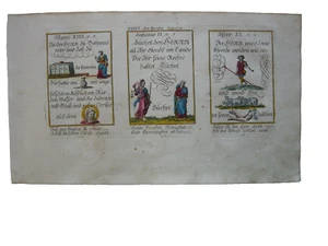 Alkolor geistl Emblemkupfer Bodenehr Elende im Lande Herde Rebus 1699 - Picture 1 of 4
