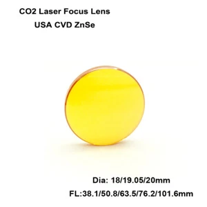 CO2 Laser Lens Dia.18mm ZnSe Focus Focal Lens 4 Laser Engraving Cutting 40W 50W  - Picture 1 of 4