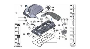 Cubierta de culata basculante de válvula original BMW para N55 11 12 7570292 - Imagen 1 de 1
