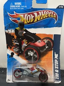 Hot Wheels HW CITY WORKS '11 ~ TRI & STOP ME (Red/Silver) - Picture 1 of 2