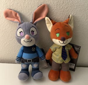 NEW 2 Disney Parks NuiMOs Zootopia Judy Hopps Rabbit & Nick Wilde Fox Plush Doll