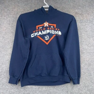 Houston Astros Hoodie Sweatshirt Mens Medium Blue Pullover MLB Baseball Majestic - Picture 1 of 10